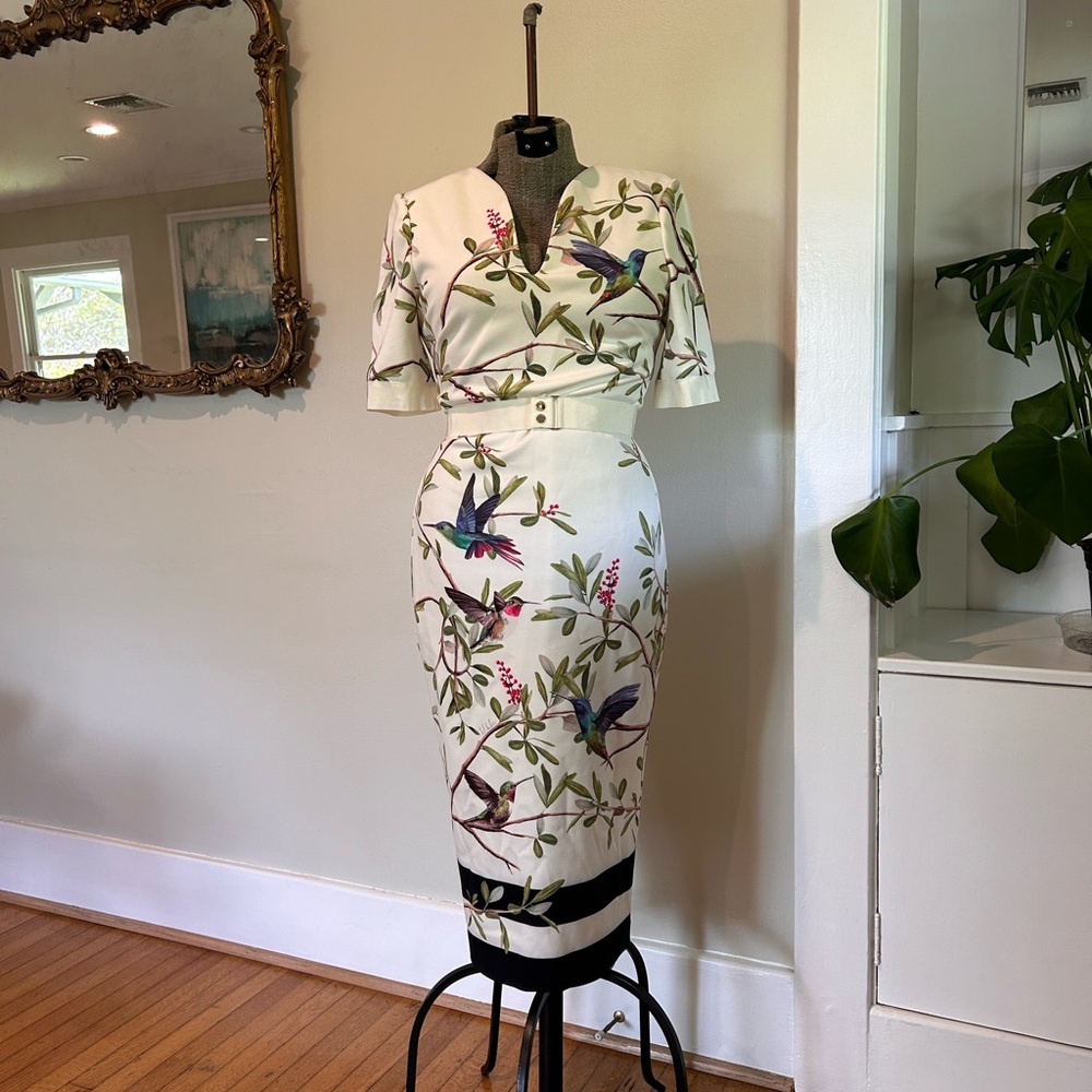 Ted Baker White Satin Dress